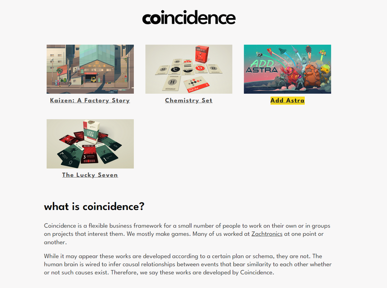 Zachtronics 部分成员另起炉灶，成立新工作室 Coincidence